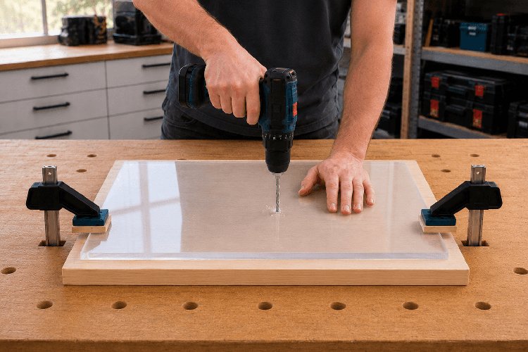 Acrylglas met gelijkmatige aanvoer en zonder klopfunctie boren