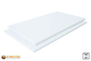 Onze krasongevoelige UV-bestendige weerbestendige acrylglasplaten in melkglas-optiek in de onlineshop van S-Polytec