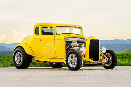  Carrosserie-tuning van een hot rod met ABS kunststof