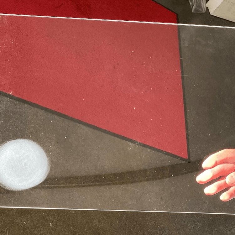 PMMA Acrylglas mit 3000er Schliffbild vor dem Polieren